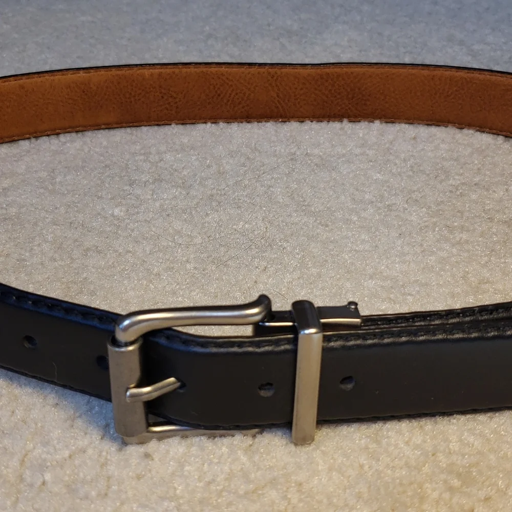 Frye Reversible Black Brown Leather Men's Belt